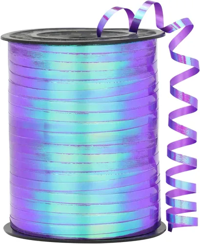 Vista 10 de Cinta Rizadora Negra, 500 Yardas, Metálica Brillante, Láser Fina, Rizada, Perfecta para Envolver Regalos, Globos, Manualidades, Fiestas, Ocasiones