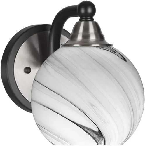 Vista 80 de Toltec Lighting Paramount - Aplique de pared de 1 luz, lámpara de pared para interiores, regulable, compatible con LED de base media, acabado