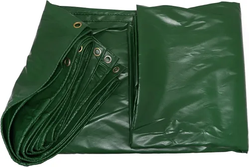 Vista 7 de 10' x 20' Cubiertas de lona de vinilo verde resistente de 14 mil para usos múltiples: impermeable, resistente al sol, techo, lona a prueba