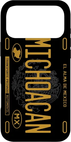 Vista 22 de Michoacano Michoacan Mexican State License Plate Phone Case for iPhone 17