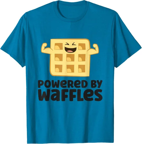 Vista 7 de Camiseta de gofres para el desayuno con diseño de gofres, Blanco, S