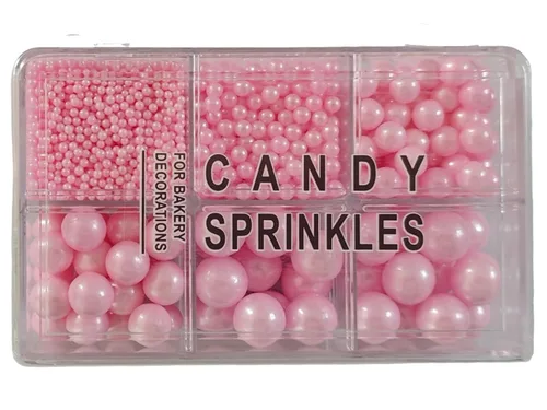 Vista 8 de Perlas negras comestibles en 5 tamaños de chispas de azúcar de 4.59 oz/4.6 onzas, 2,4,7,10,12 in, perlas de caramelo para decoración de pasteles