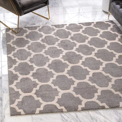 Vista 68 de Unique Loom Trellis Collection - Alfombra de área de Filadelfia, rectangular de 2 pies 2 pulgadas x 3 pies, color morado y marfil
