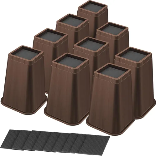 Vista 9 de shouwuhho Elevador de Cama de 8 Pulgadas de Alta Resistencia, Elevador de Muebles de 12" 8" 4" para Mesa, Pata de Escritorio, Sofá, Sofá Cama