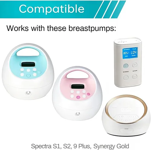 Vista 2 de 8 válvulas de pico de pato y 2 membranas para piezas de extractor de leche Spectra Accesorios de bomba de silicona sin BPA compatibles