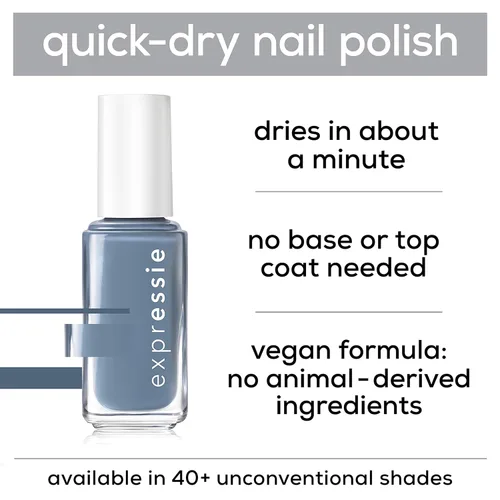 Vista 4 de essie expressie - Esmalte de uñas vegano de secado rápido, notificaciones, rojo vino, 0.33 onzas.