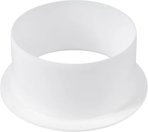 Vista 13 de Vent Systems Brida de conector de conducto de ventilación de aire blanco de 4 pulgadas, adaptador de tubo de ventilación de plástico HVAC con placa