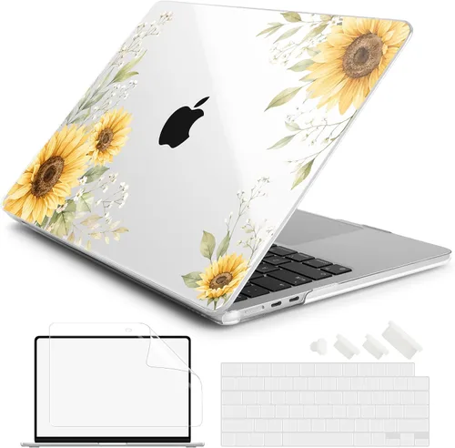 Vista 27 de Batianda Case for MacBook Air 15" with M5 M4 M3 M2 Chip, Aqua Wave Olas