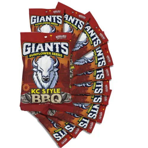 Vista 24 de GIANTS KC Style BBQ Semillas de Girasol - Semillas de girasol a granel, semillas de girasol tostadas para comer, sabor a barbacoa, aperitivo