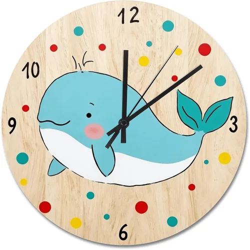 Vista 26 de ArogGeld Reloj de pared para conductor de autobús escolar, reloj de madera clásico 10 silencioso, sin tictac, de cuarzo, funciona