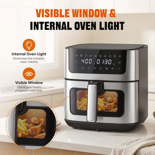 Vista 13 de Air Fryer 6.34 QT, Airfryer with Viewing Window and 8 Presets