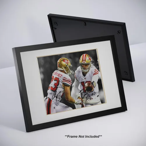 Vista 3 de Ikonic Fotohaus Brock Purdy Christian McCaffrey - Impresión de autógrafos con foto firmada, arte de pared para decoración del hogar