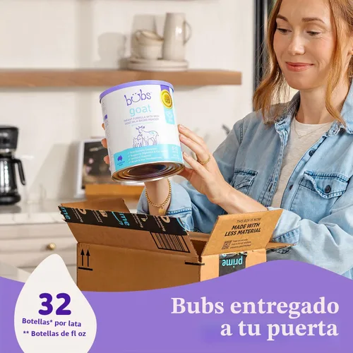 Vista 6 de Bubs Fórmula de leche entera de cabra con hierro, polvo a base de leche de cabra, para bebés de 0 a 12 meses, hecha con leche de cabra sin OMG, 20
