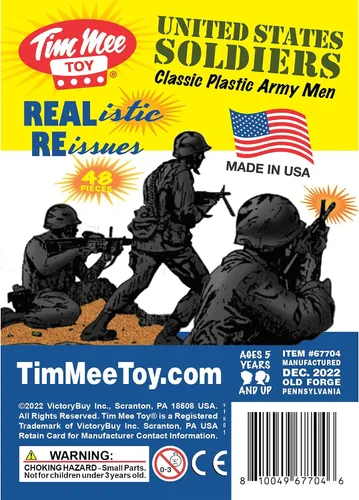 Vista 6 de TimMee Soldados de plástico del ejército - 48 figuras de juguete de soldados negros - Fabricado en EE. UU