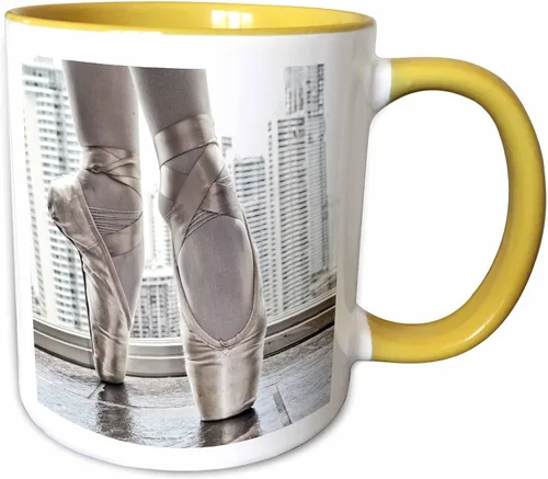 Vista 12 de 3dRose Bailarina en zapatos de punta con edificios detrás - Tazas (mug_219708_9)