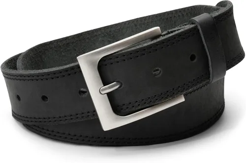 Vista 3 de Hide & Drink, Cinturón de cuero de grano completo de doble hilera para hombre, estilo occidental, accesorio casual de vaquero, hecho a mano