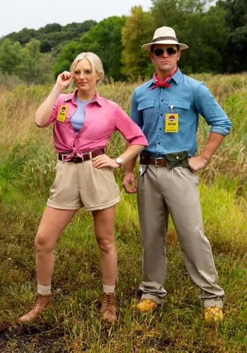Vista 5 de Jurassic Park - Disfraz de Dr. Grant para hombre, disfraz aventurero de Dr. Alan Grant, para Halloween y cosplay