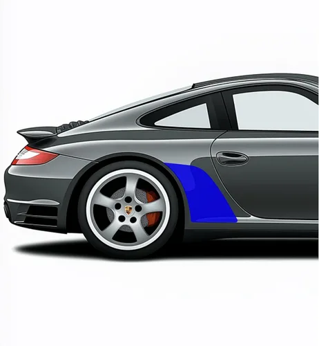 Vista 27 de Adhesivos de vinilo para guardabarros laterales con chip de roca lateral compatibles con Porsche 911 996 997 991 992 (991, azul)