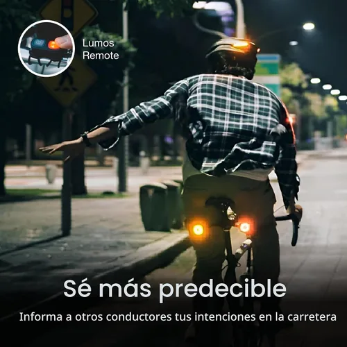 Vista 5 de Lumos Firefly - Sistema de luz inteligente para bicicleta, sincronización de luz LED delantera y trasera, brillo personalizado, patrón de flash