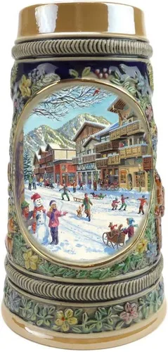 Vista 8 de OktoberfestHaus Bier Krug - Tazas de cerveza para hombre, jarra de cerámica con el castillo de Ludwig de Alemania, regalo para amantes