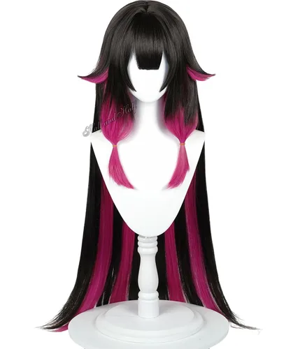 Vista 18 de Obanai - Peluca corta para cosplay, pelucas de guerrero anime de demonio Negro Obanai
