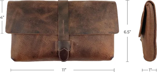 Vista 6 de Hide & Drink, Bolso de embrague de cuerobolso de manoorganizador de accesoriosbolso del teléfonocaso, hecho a mano Incluye 101 años de garantía