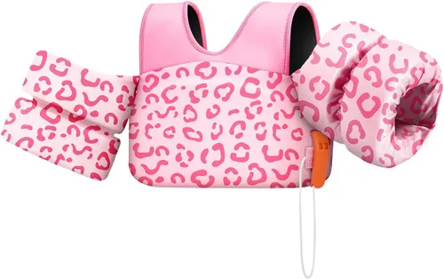 Vista 28 de HeySplash Swim Vest for Kids, Puddle Float Jumper with Safety Buckle Un tiburón azul