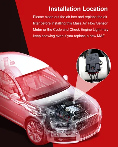 Vista 4 de Sensor de flujo de aire masivo compatible con Jaguar para Vanden Plas 4.0L 1999-2003 para Jaguar para XJ8 4.0L 2000-2003, sensor MAF de repuesto