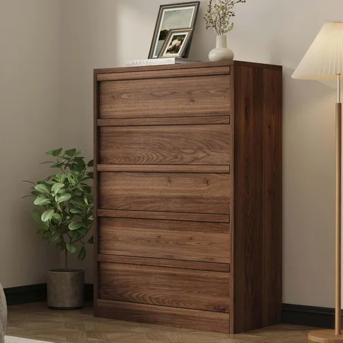 Vista 12 de Garvee Cómoda 4 para dormitorio, cómoda de 39.3 pulgadas de alto, cajón vertical independiente con almacenamiento, almacenamiento de madera