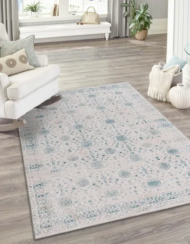 Vista 9 de Unique Loom Timeless Collection - Alfombra de área - Florencia (2' x 3' 1", rectangular, gris/marfil)