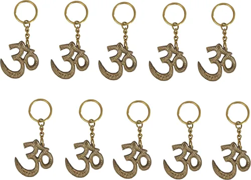 Vista 8 de OM Llavero de latón llavero de regalo espiritual Aum llavero para coche bicicleta hogar cerradura equipaje armario llavero