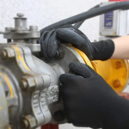 Vista 4 de Evridwear - Guantes de trabajo de látex arrugado con revestimiento de mano para seguridad, para hombres y mujeres, uso general, multiusos