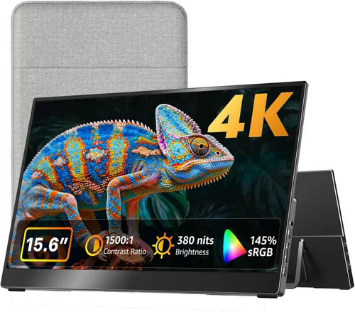 Vista 8 de kksmart Monitor portátil de 15.6 pulgadas 1080P FHD 86% sRGB 60Hz, monitor de viaje para laptop, MacBook Surface PC, Xbox PS5, HDMI Dual USB-C