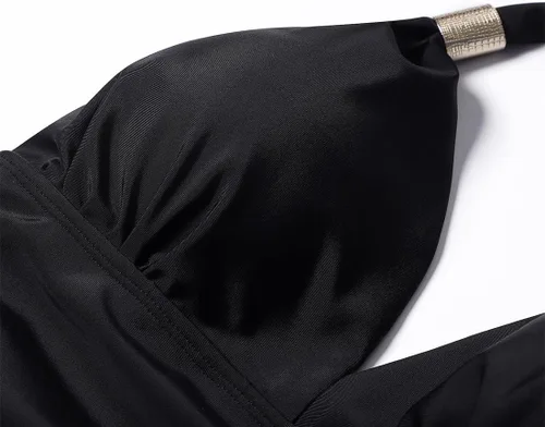 Vista 5 de SUUKSESS - Traje de baño de dos piezas tipo tankini para mujer, sexy, efecto adelgazante, con control de abdomen