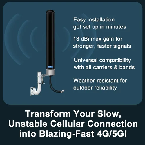 Vista 2 de Kit de antena externa 5G 4G LTE MIMO para T-Mobile Verizon AT&T 2x2 Gateway Home Internet Módem Celular Router Mobile WiFi Hotspot MiFi Dispositivo