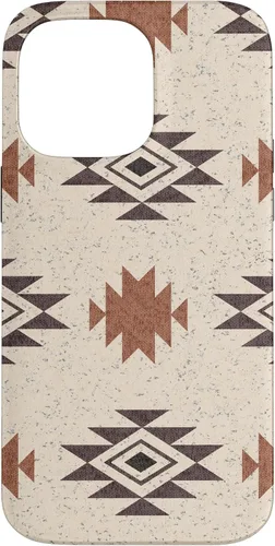 Vista 21 de Funda rústica para iPhone 17 con patrón azteca estilo bohemio occidental