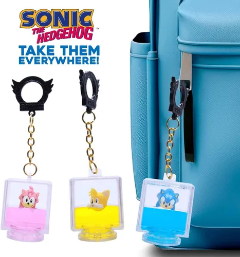 Vista 2 de Just Toys LLC Sonic The Hedgehog - Perchas para mochila (encantos serie 1)