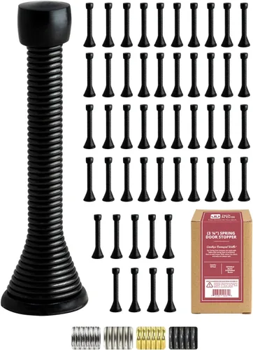 Vista 10 de Jack N' Drill - Tope de puerta de resorte (3 lb/) (paquete de 7) con 3 topes de puerta de bisagra Topes de puerta Flexi resistentes para la parte