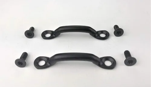 Vista 2 de 2 correas de límite de puerta con tornillos Torx utilizados para todos los Jeep Wranglers de 1976 a 2006 / modelos CJ, YJ y TJ