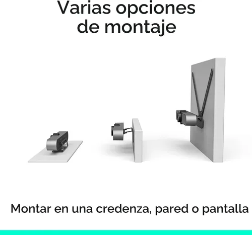 Vista 5 de Logitech MeetUp - Sistema de videoconferencia, Ultra HD 4K/1080p/720p, 3 micrófonos/altavoces ajustables, amplio campo de visión de 120°