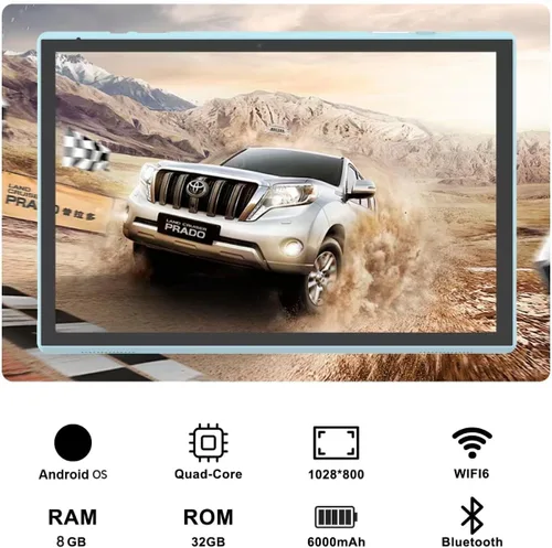 Vista 6 de Tablet de 10 pulgadas con estuche protector y lápiz táctil, tabletas Android 15, 8GB RAM 32GB ROM/1TB de expansión, 8H 6000mAh batería Wifi