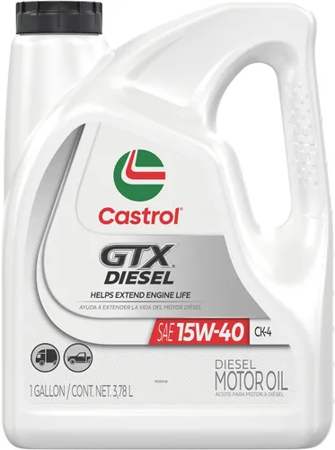 Vista 2 de Castrol GTX CK-4 15W-40 Aceite de motor diésel convencional 1 galón, paquete de 3