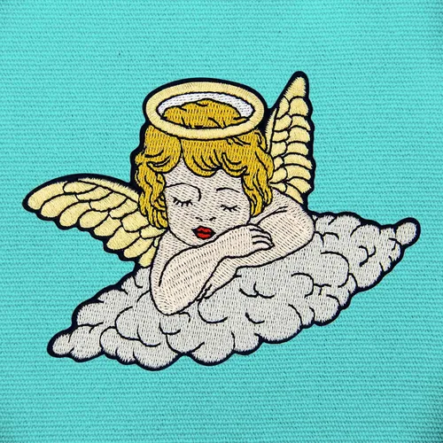 Vista 3 de ZEGINs Parche bordado de ángel dormido, insignia para planchar y coser