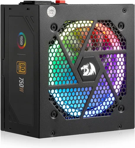 Vista 20 de Redragon PSU017 80+ Platinum 1000 vatios ATX 3.0 y PCIe 5.0 Fuente de alimentación para juegos totalmente modular, certificada 80 Plus, 100%
