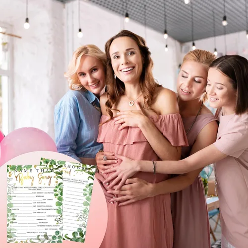 Vista 6 de Woodland - Juegos de baby shower, juegos de doble cara con nombre de esa canción de bebé y juego de peleas de bebé (paquete de 30) con 1 tarjeta