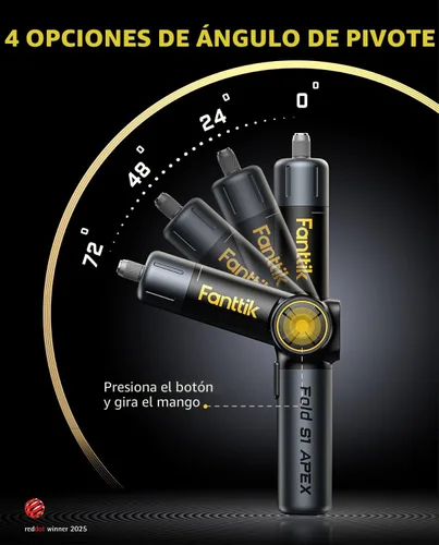 Vista 3 de Fanttik S1 APEX Destornillador Eléctrico, Destornillador de Mango Pivotante, Máx 7N.m Alto Torque, 2 Opciones de Velocidad, 1/4'' Hex, Interacción