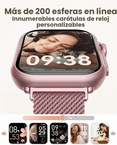 Vista 7 de Relojes inteligentes de 1.83 pulgadas para mujer (Android/iPhone)