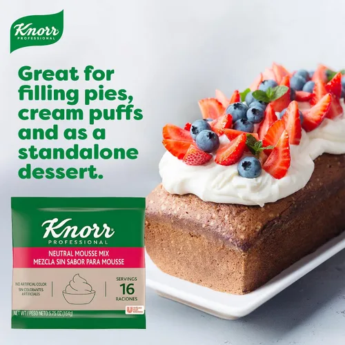 Vista 9 de Knorr Mezcla de postre profesional de mousse neutra, sin colores artificiales, 5.75 onzas (paquete de 10)