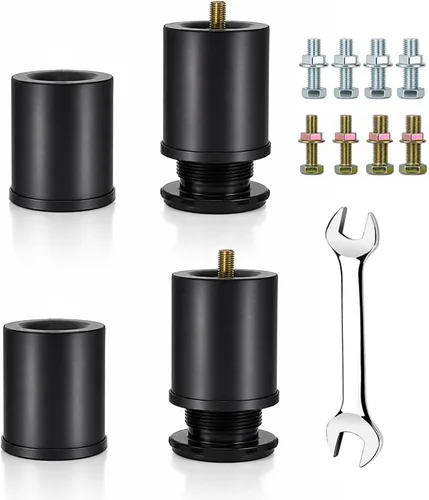 Vista 11 de Base de cama ajustable de metal de 2 a 3.5 pulgadas, reemplazo de patas de patas de alta resistencia, altura extra, compatible con el 93%