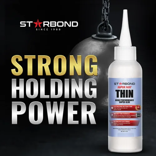 Vista 4 de Starbond Super Fast Thin, Adhesivo de cianoacrilato instantáneo prémium, superpegamento con tapa extra y micropuntas